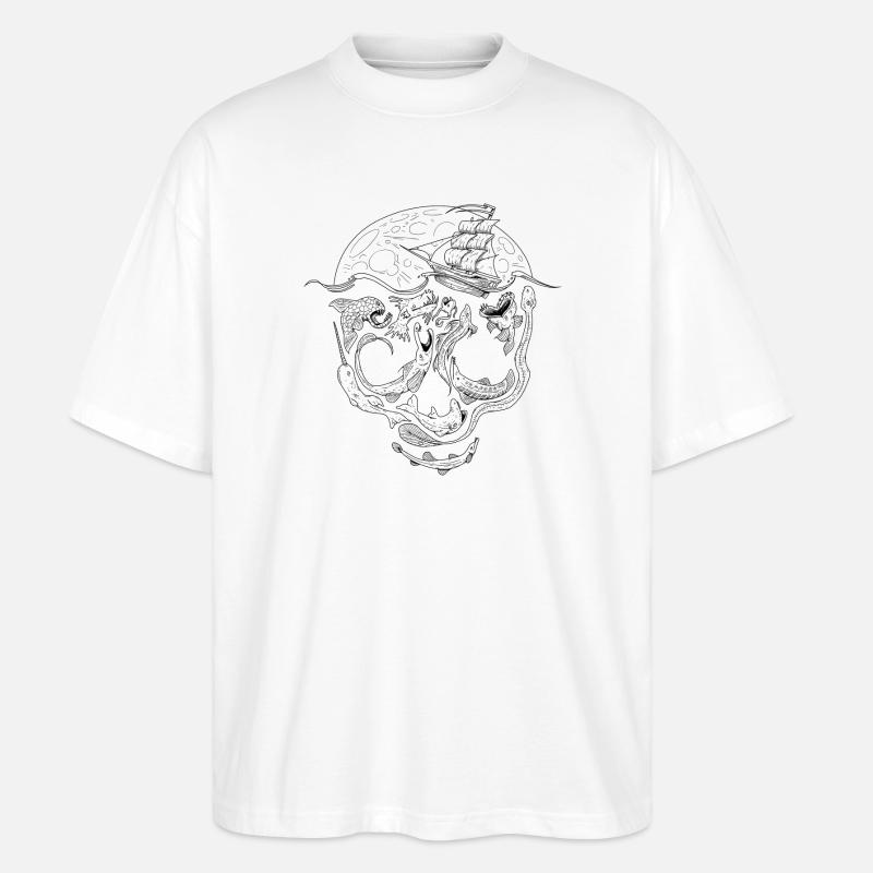 Below - Stanley/Stella Oversized Unisex Bio T-Shirt Blaster 2.0 - Weiß