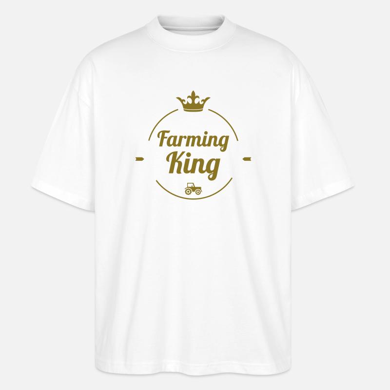 Farming King - Stanley/Stella Oversized Unisex Bio T-Shirt Blaster 2.0 - Weiß