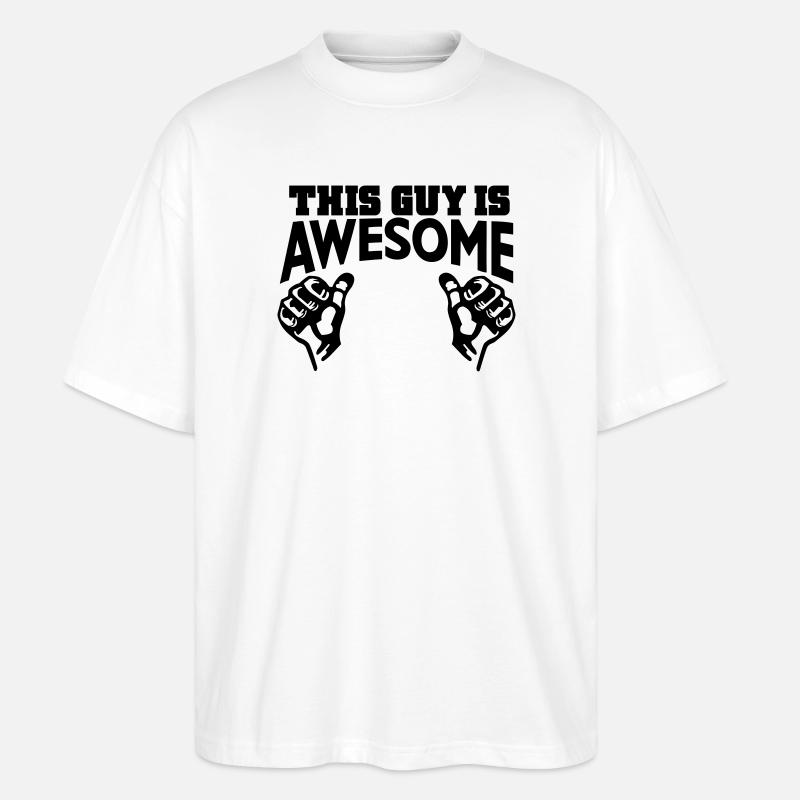 awesome - Stanley/Stella Oversized Unisex Bio T-Shirt Blaster 2.0 - Weiß