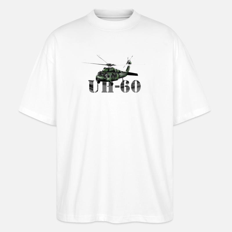 Helicopter UH-60 - Stanley/Stella Oversized Unisex Bio T-Shirt Blaster 2.0 - Weiß
