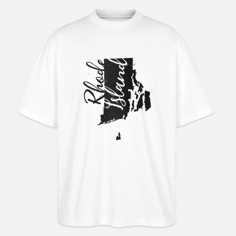 Rhode Island - Stanley/Stella Oversized Unisex Bio T-Shirt Blaster 2.0 - Weiß