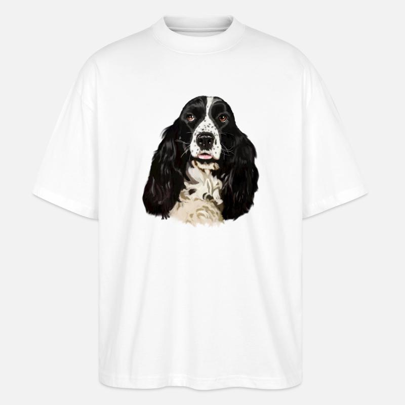 cocker spaniel - T-shirt bio Blaster 2.0 coupe oversize Stanley/Stella Unisexe - blanc