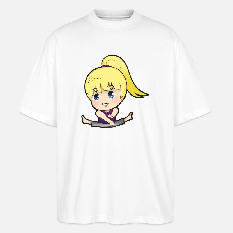 Chibi Anime Manga Splitkick - Stanley/Stella Oversized Unisex Bio T-Shirt Blaster 2.0 - Weiß
