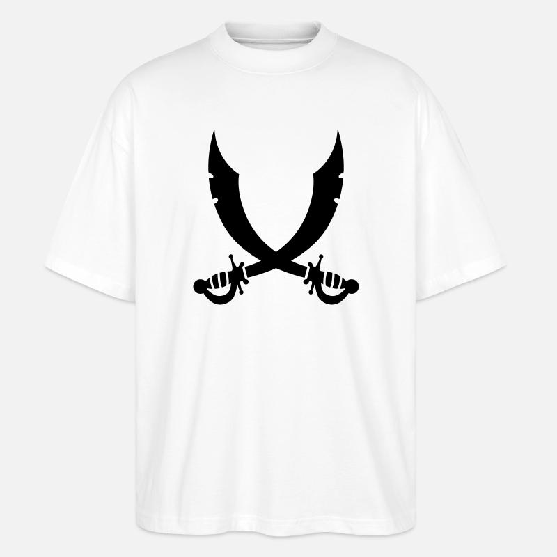 épées - T-shirt bio Blaster 2.0 coupe oversize Stanley/Stella Unisexe - blanc