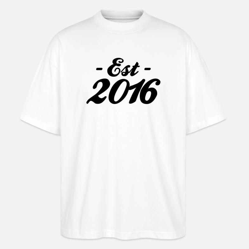established 2016 - Stanley/Stella Oversized Unisex Bio T-Shirt Blaster 2.0 - Weiß