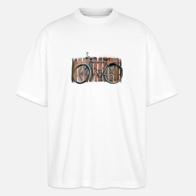 Fahrrad retro - Stanley/Stella Oversized Unisex Bio T-Shirt Blaster 2.0 - Weiß