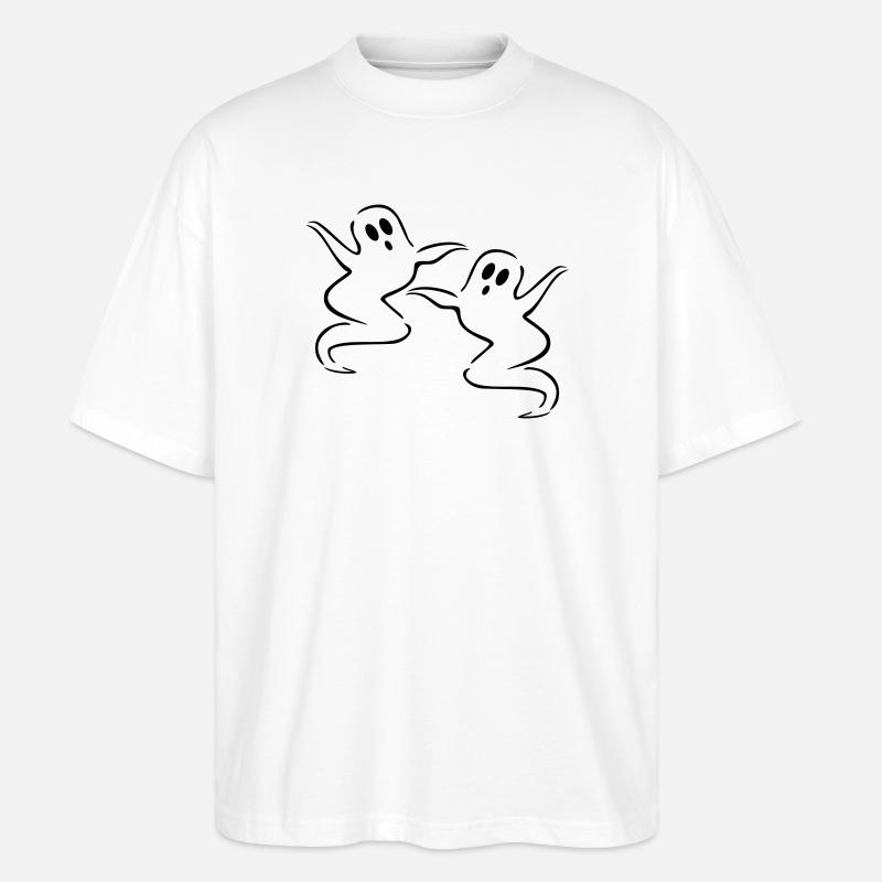 gespenster geist halloween - Stanley/Stella Oversized Unisex Bio T-Shirt Blaster 2.0 - Weiß