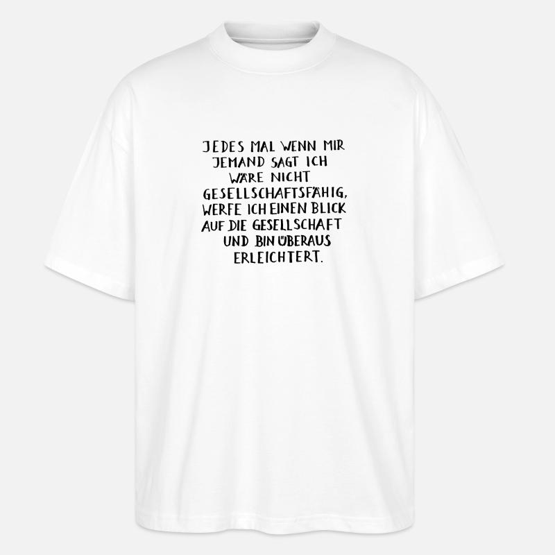 Gesellschaftsfähig - Stanley/Stella Oversized Unisex Bio T-Shirt Blaster 2.0 - Weiß