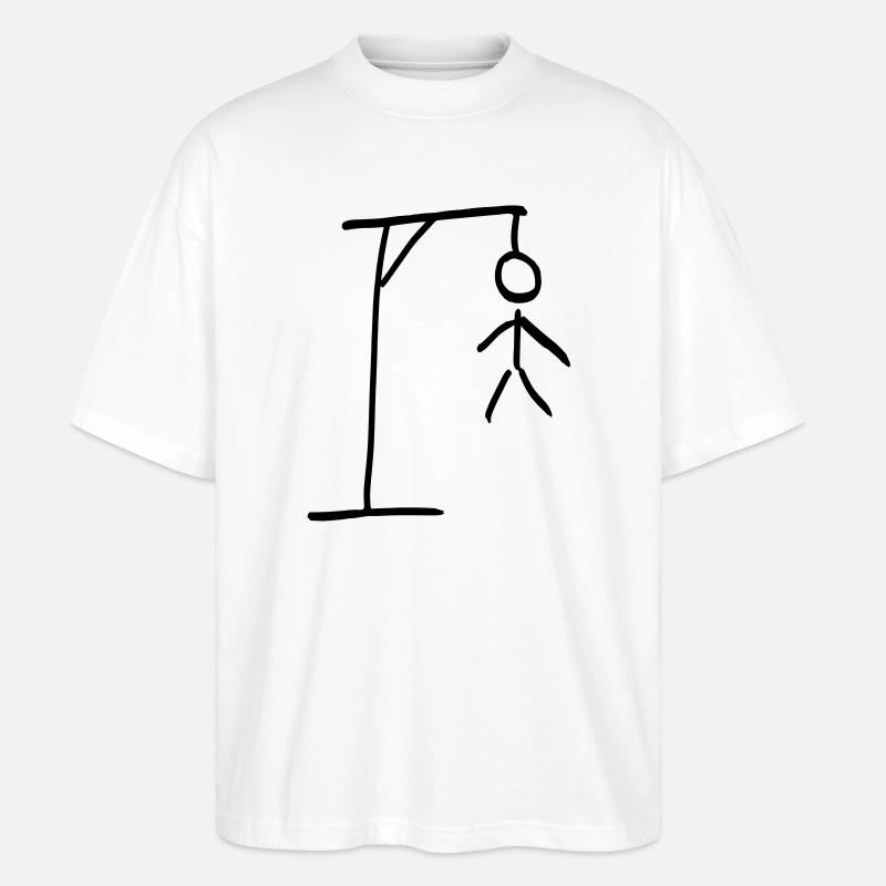 Gehängt - Stanley/Stella Oversized Unisex Bio T-Shirt Blaster 2.0 - Weiß