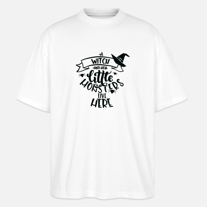 Chapeau de sorcière en rotation - T-shirt bio Blaster 2.0 coupe oversize Stanley/Stella Unisexe - blanc