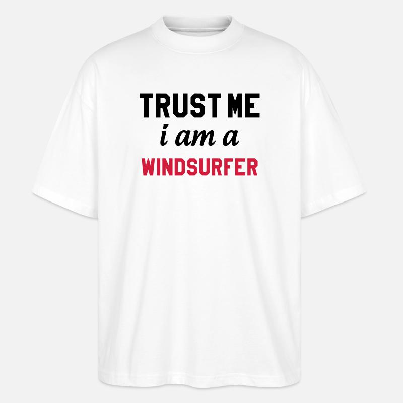 Windsurfen / Windsurfer / Windsurf / Windsurfing - Stanley/Stella Oversized Unisex Bio T-Shirt Blaster 2.0 - Weiß