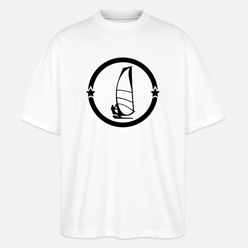 Windsurfen / Windsurfer / Windsurf / Windsurfing - Stanley/Stella Oversized Unisex Bio T-Shirt Blaster 2.0 - Weiß