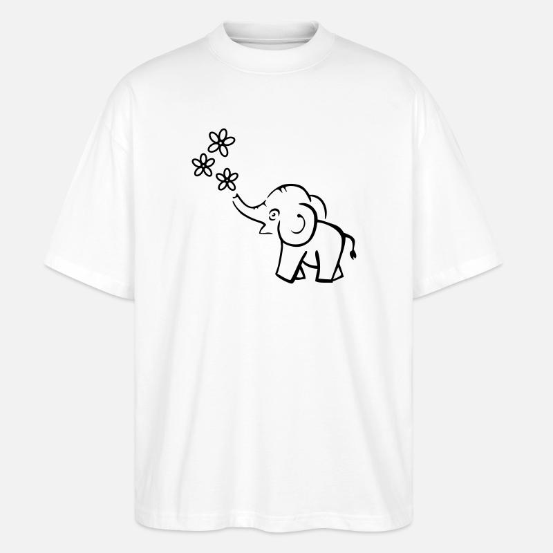 elephant - T-shirt bio Blaster 2.0 coupe oversize Stanley/Stella Unisexe - blanc