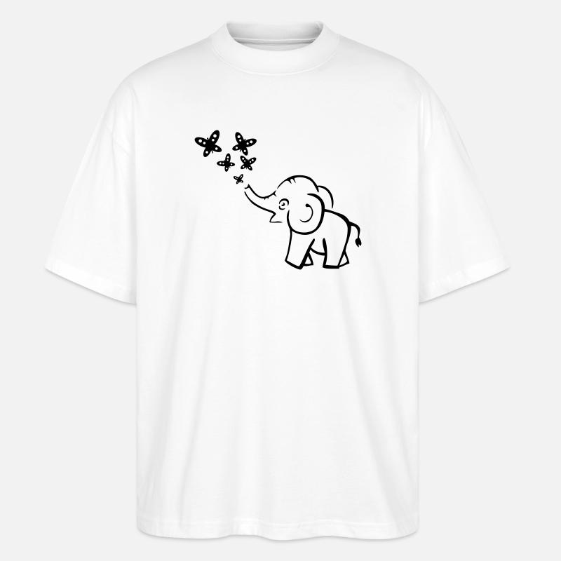 elephant - T-shirt bio Blaster 2.0 coupe oversize Stanley/Stella Unisexe - blanc