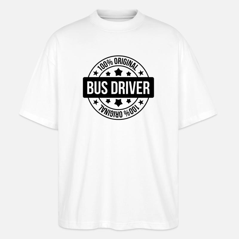 Bus / Busfahrer / Arbeit / Job - Stanley/Stella Oversized Unisex Bio T-Shirt Blaster 2.0 - Weiß
