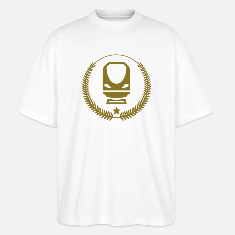 Cheminot / Chemin de fer / Train / Metro - T-shirt bio Blaster 2.0 coupe oversize Stanley/Stella Unisexe - blanc