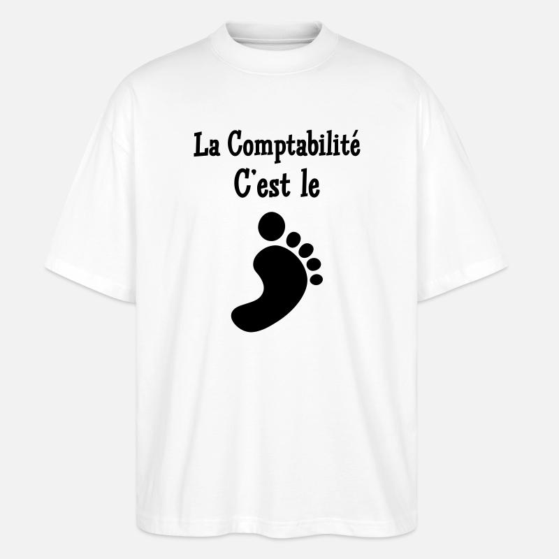 comptable / comptabilité / argent / Finance / Euro - T-shirt bio Blaster 2.0 coupe oversize Stanley/Stella Unisexe - blanc