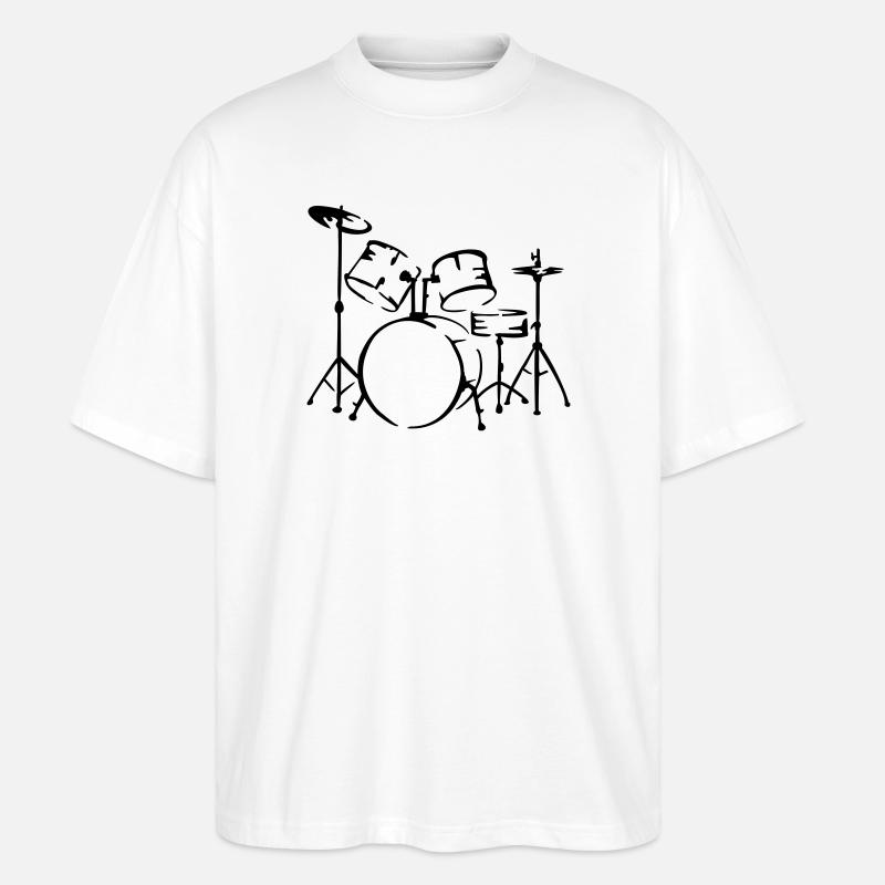 percussions - T-shirt bio Blaster 2.0 coupe oversize Stanley/Stella Unisexe - blanc