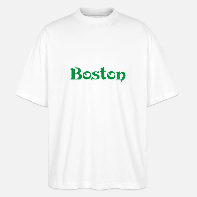 BOSTON Massachusetts - Stanley/Stella Oversized Unisex Bio T-Shirt Blaster 2.0 - Weiß