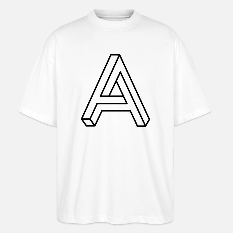 Forme Impossible – Conception d’illusion d’optique - T-shirt bio Blaster 2.0 coupe oversize Stanley/Stella Unisexe - blanc