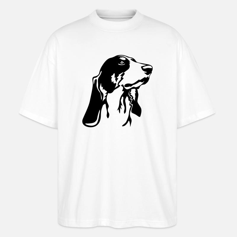 Tête de chien bernois - T-shirt bio Blaster 2.0 coupe oversize Stanley/Stella Unisexe - blanc