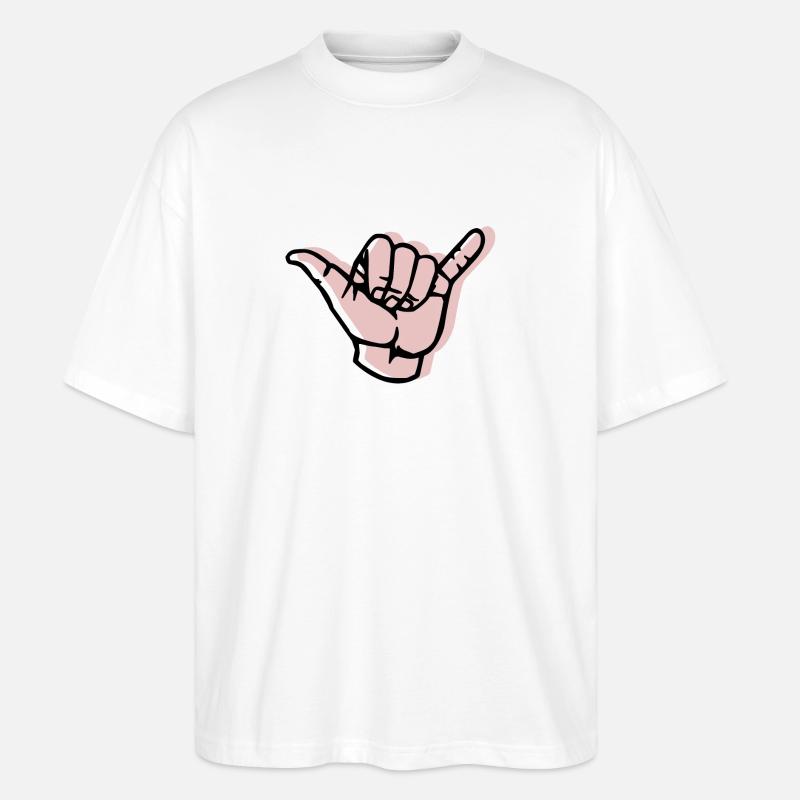 Décalage à la main - T-shirt bio Blaster 2.0 coupe oversize Stanley/Stella Unisexe - blanc