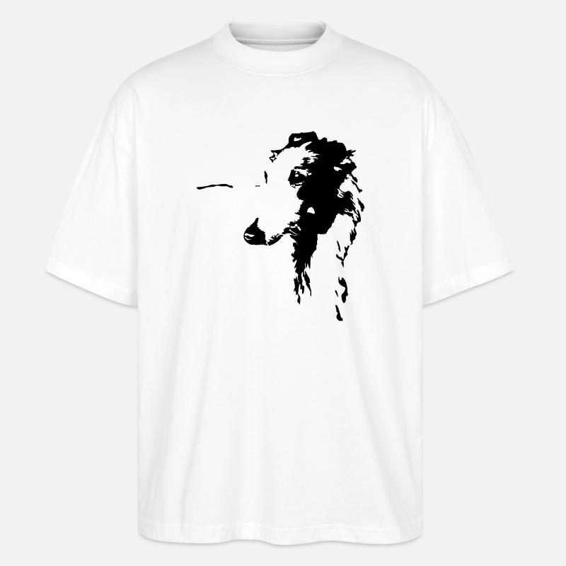 Barsoi Kopf - Stanley/Stella Oversized Unisex Bio T-Shirt Blaster 2.0 - Weiß