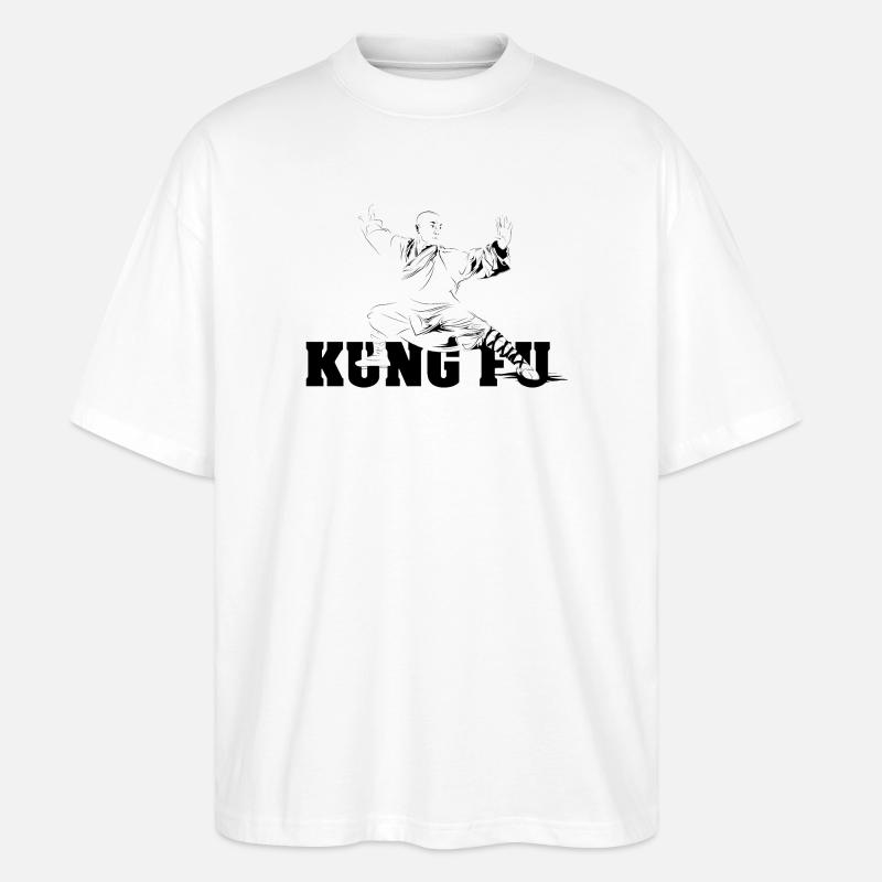 shaolin kungfu master fighter Symbol - Stanley/Stella Oversized Unisex Bio T-Shirt Blaster 2.0 - Weiß