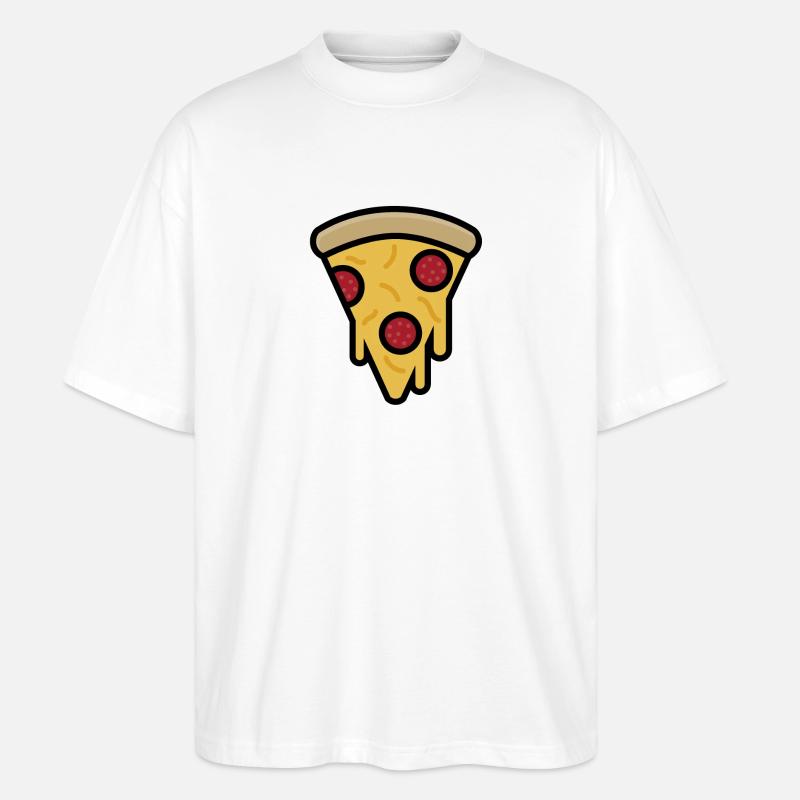 Tranche de pizza - T-shirt bio Blaster 2.0 coupe oversize Stanley/Stella Unisexe - blanc