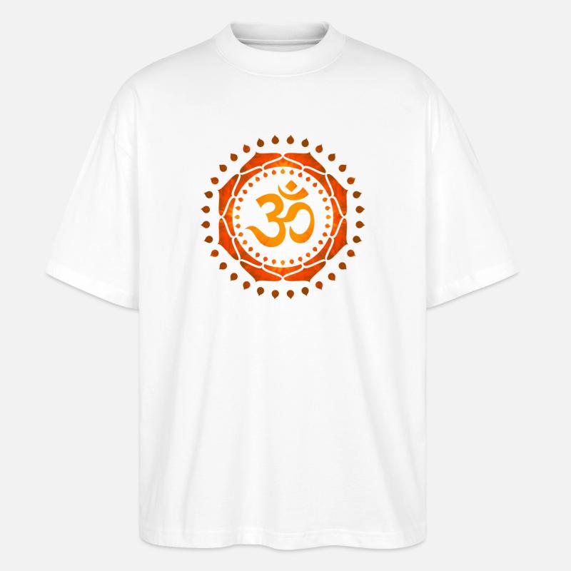 OM SYMBOL OM - Stanley/Stella Oversized Unisex Bio T-Shirt Blaster 2.0 - Weiß