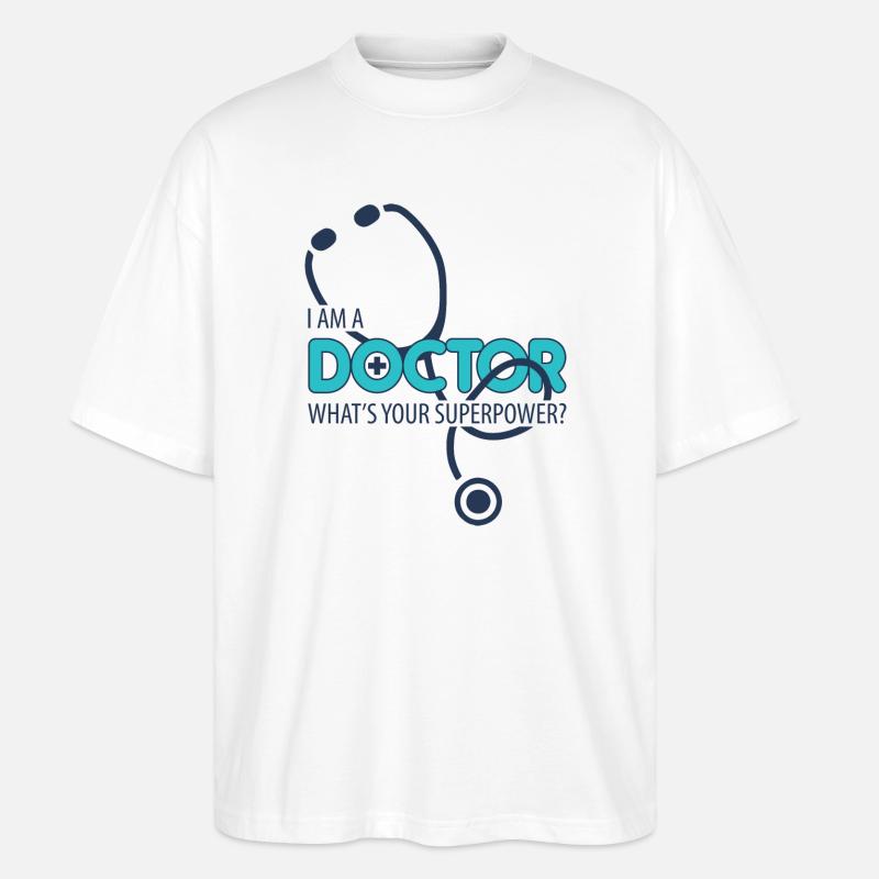 Ich bin ein Arzt - Stanley/Stella Oversized Unisex Bio T-Shirt Blaster 2.0 - Weiß
