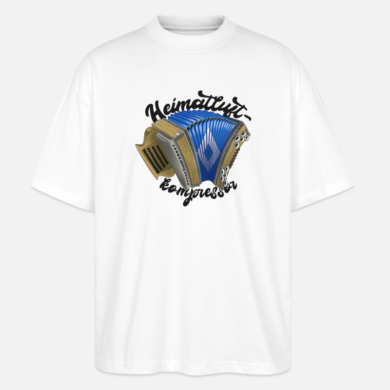 Heimatluftkompressor // dunkel | ZiachON! - Stanley/Stella Oversized Unisex Bio T-Shirt Blaster 2.0 - Weiß