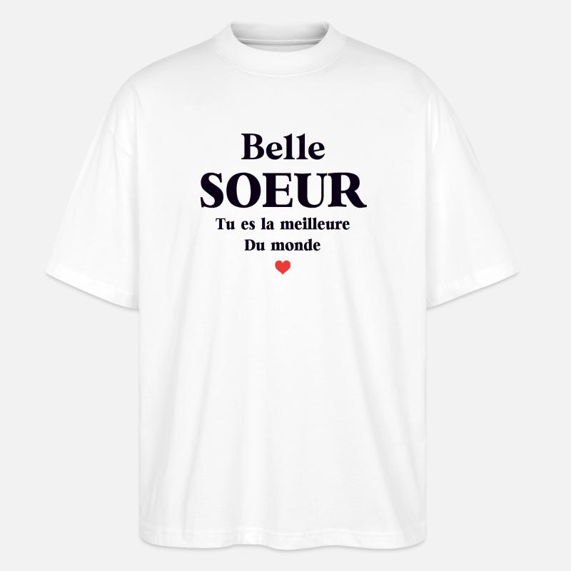 BELLE SŒUR - T-shirt bio Blaster 2.0 coupe oversize Stanley/Stella Unisexe - blanc