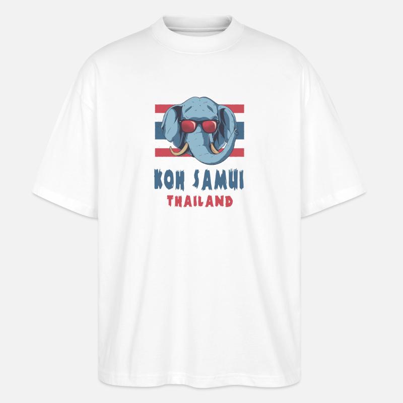 Koh Samui Thailand Design - Stanley/Stella Oversized Unisex Bio T-Shirt Blaster 2.0 - Weiß