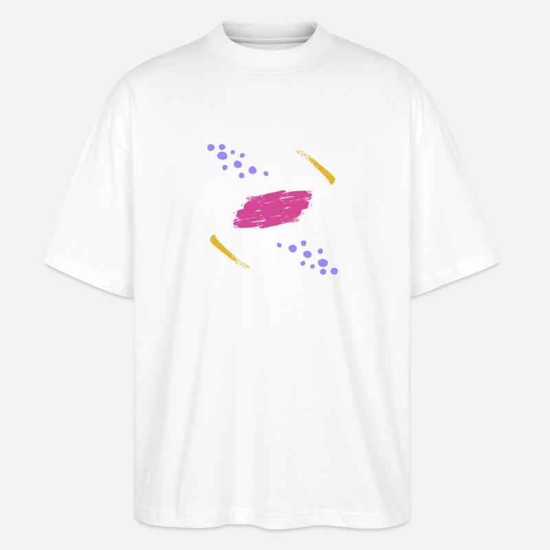 Comets orbiting their planet - Stanley/Stella Oversized Unisex Organic T-shirt Blaster 2.0 - white
