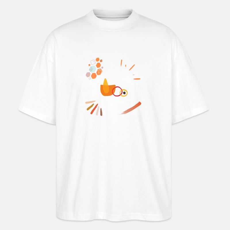 Ockerfarbene Farbe - Stanley/Stella Oversized Unisex Bio T-Shirt Blaster 2.0 - Weiß