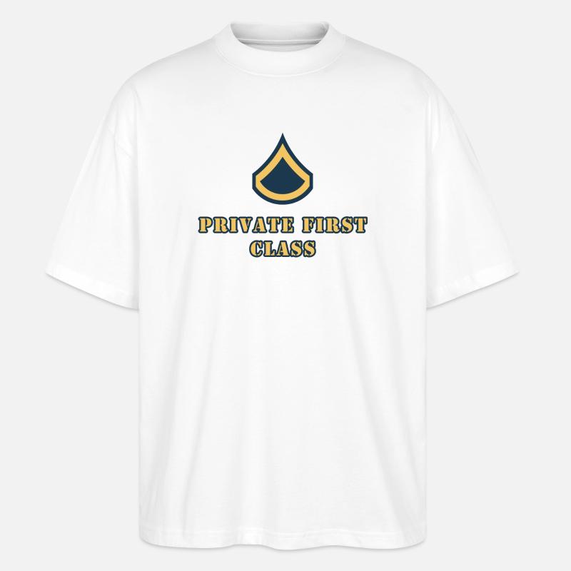 Private First Class - Stanley/Stella Oversized Unisex Bio T-Shirt Blaster 2.0 - Weiß