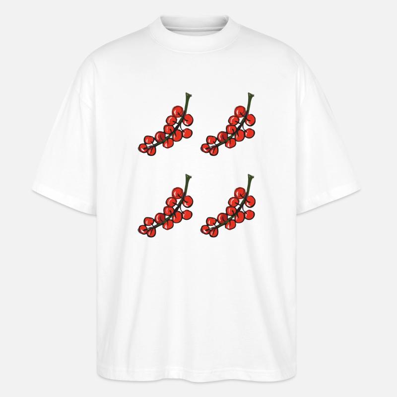 rote johannisbeere - red currant - Stanley/Stella Oversized Unisex Bio T-Shirt Blaster 2.0 - Weiß