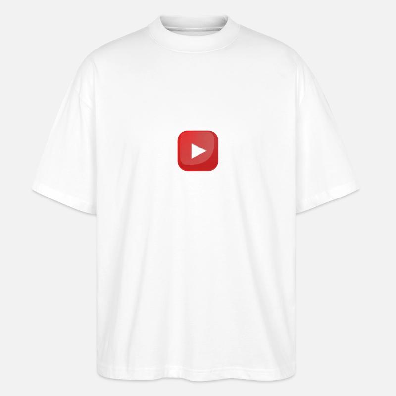 Youtube Botton - Stanley/Stella Oversized Unisex Bio T-Shirt Blaster 2.0 - Weiß