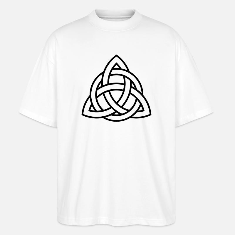 Triqueta celtique ou symbole triquetra BLANC - T-shirt bio Blaster 2.0 coupe oversize Stanley/Stella Unisexe - blanc
