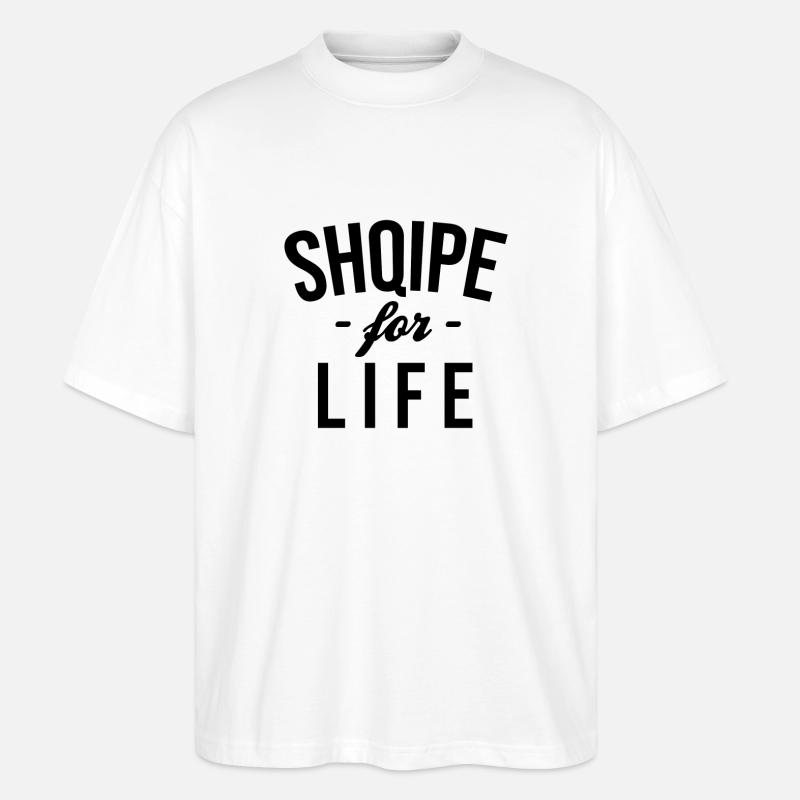 Albanien! - Stanley/Stella Oversized Unisex Bio T-Shirt Blaster 2.0 - Weiß