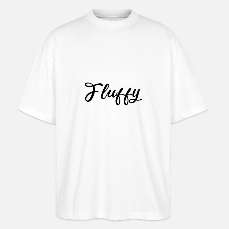 Fluffy Script Glitter Lettering - Stanley/Stella Oversized Unisex Organic T-shirt Blaster 2.0 - white