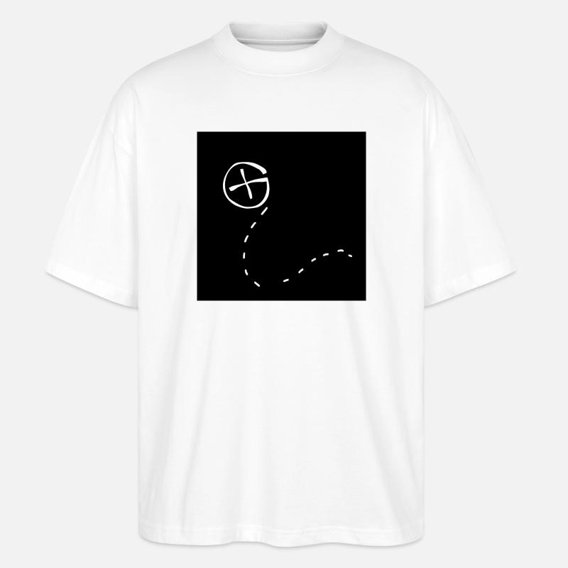 Geocaching Gesichtsmaske - Stanley/Stella Oversized Unisex Bio T-Shirt Blaster 2.0 - Weiß