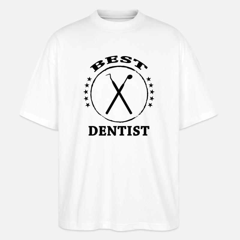 Zahnarzt - Stanley/Stella Oversized Unisex Bio T-Shirt Blaster 2.0 - Weiß