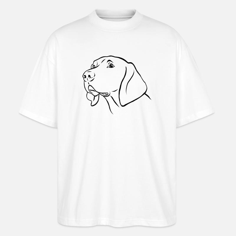Weimaraner Portrait - Stanley/Stella Oversized Unisex Bio T-Shirt Blaster 2.0 - Weiß