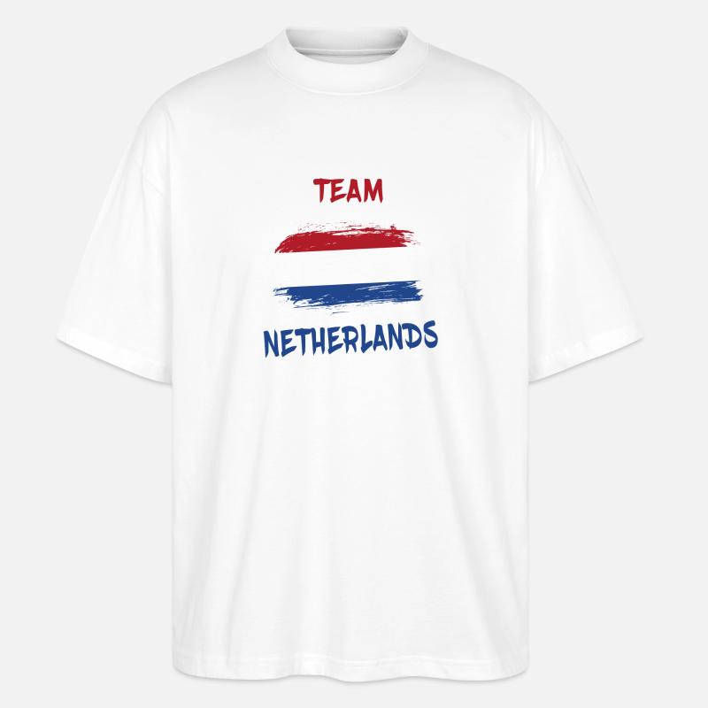 Team Netherlands design / gift idea - Stanley/Stella Oversized Unisex Organic T-shirt Blaster 2.0 - white