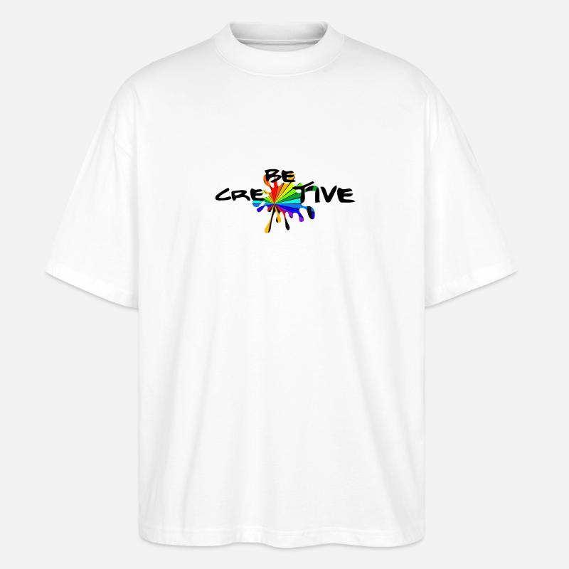 Be Creative – Inspire Your Imagination - T-shirt bio Blaster 2.0 coupe oversize Stanley/Stella Unisexe - blanc