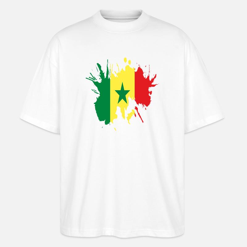 Senegal - Stanley/Stella Oversized Unisex Bio T-Shirt Blaster 2.0 - Weiß