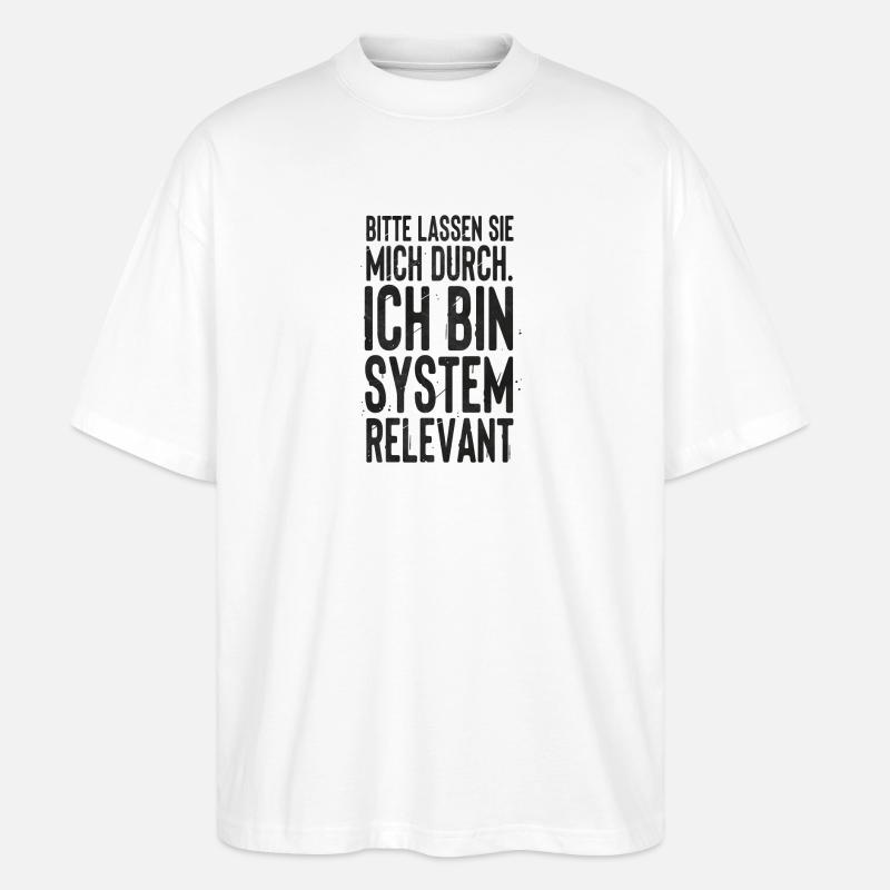 Systemrelevant - Stanley/Stella Oversized Unisex Bio T-Shirt Blaster 2.0 - Weiß