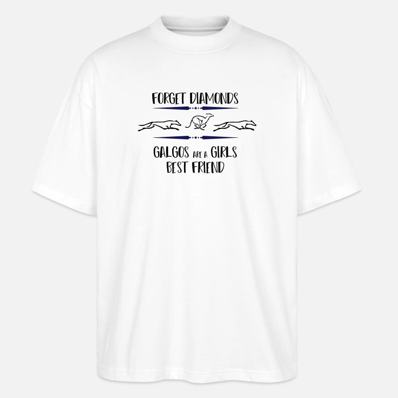 Galgos en cours d'exécution - T-shirt bio Blaster 2.0 coupe oversize Stanley/Stella Unisexe - blanc
